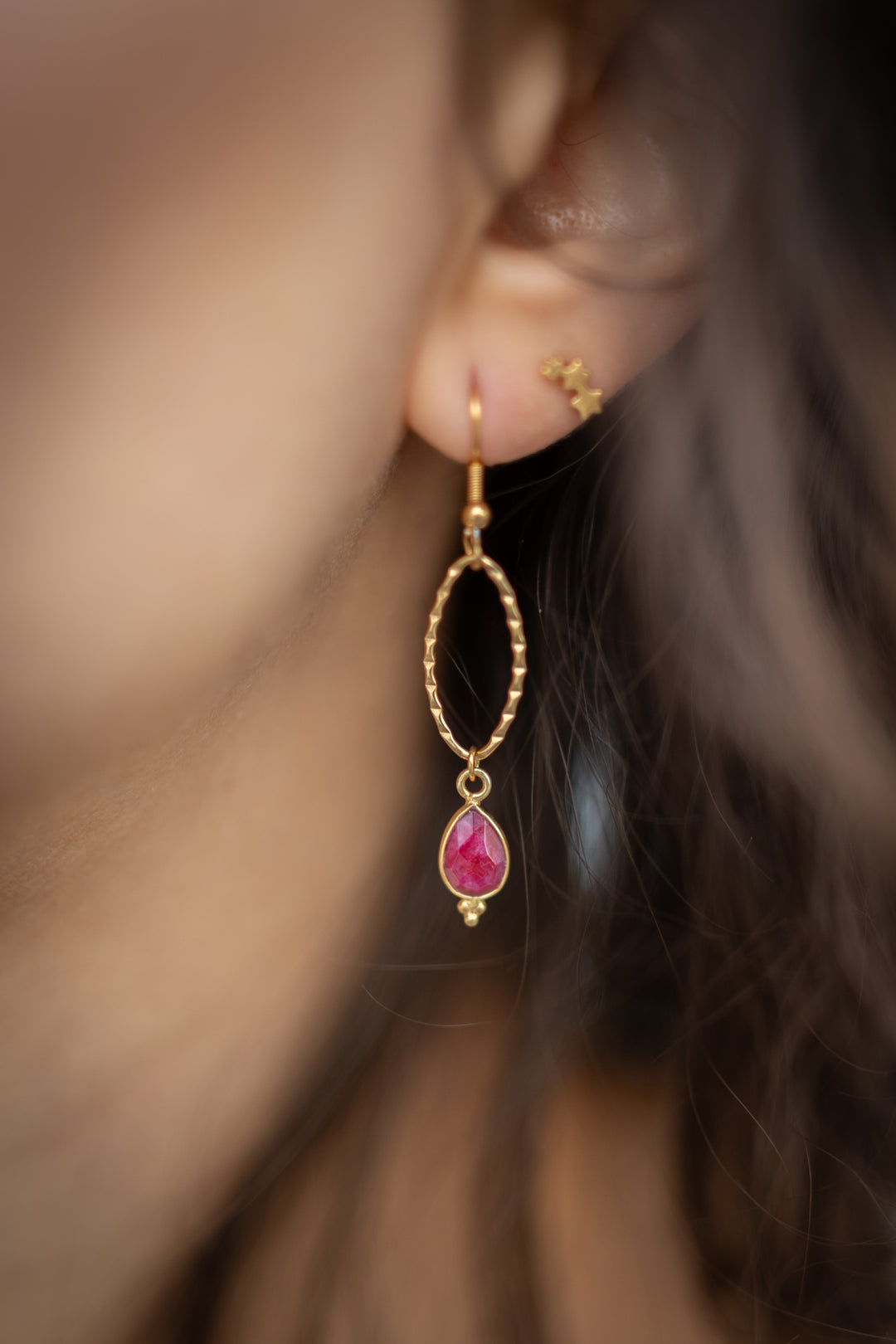 Radha Ruby Earrings