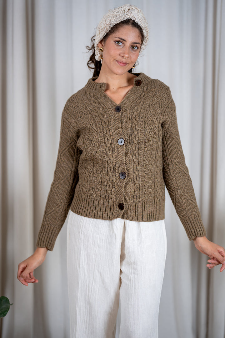 Flutter Cardigan in 100% Pure Merino Wool