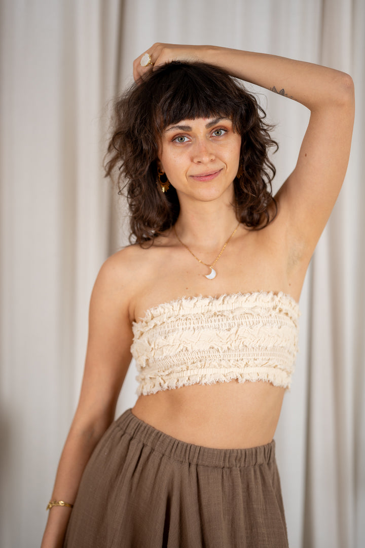 Fringe Bustier Terracotta