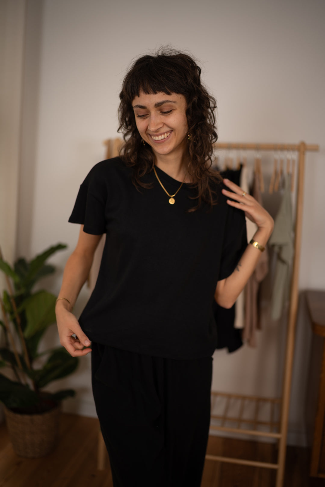 Unisex Baumwollstrick T-Shirt