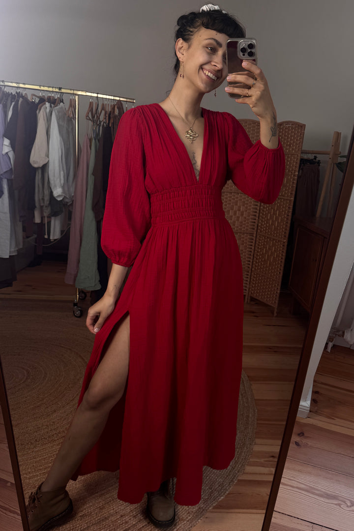 Boho Musselin Kleid
