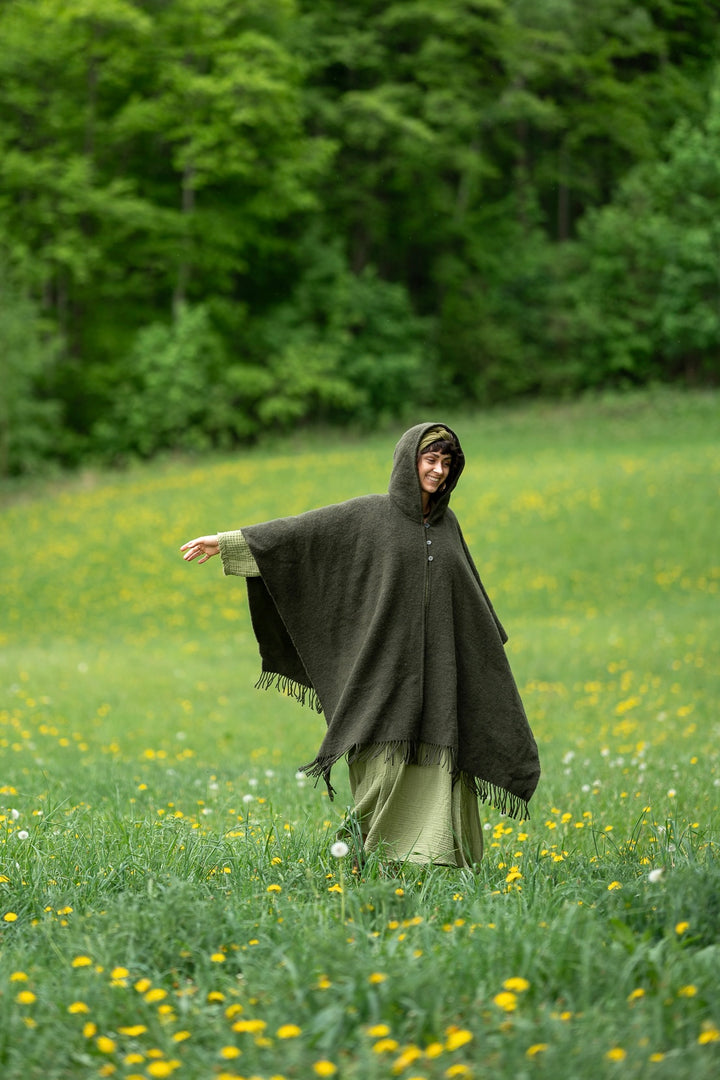 Fairy Cape in 100% Bouclé Wool