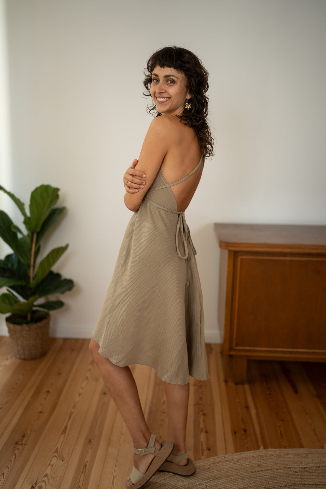 Levana muslin wrap top 