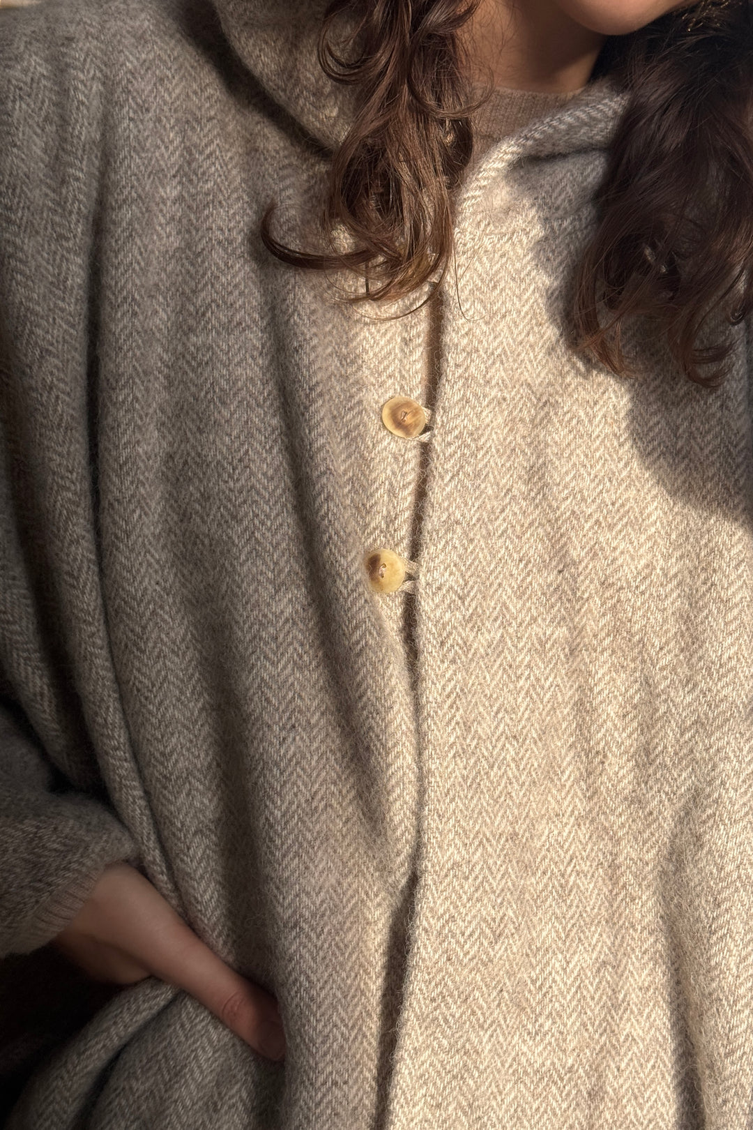 Mae wrap top made of 100% linen