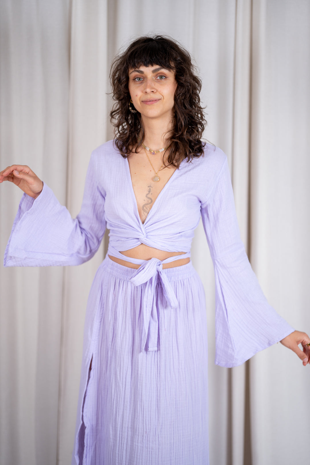 Levana Muslin Wrap Top 