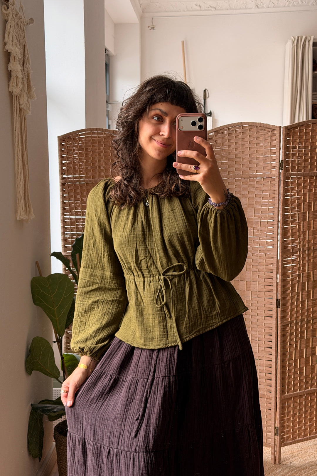 Leandra Musselin Bluse