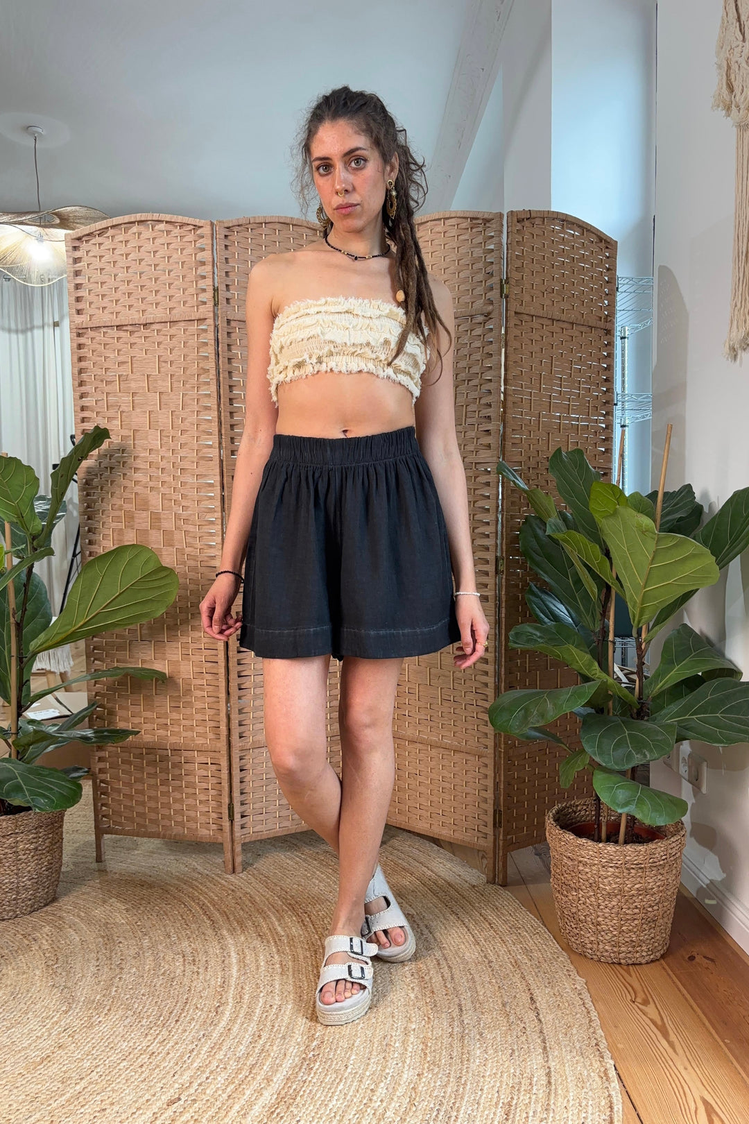 linen shorts