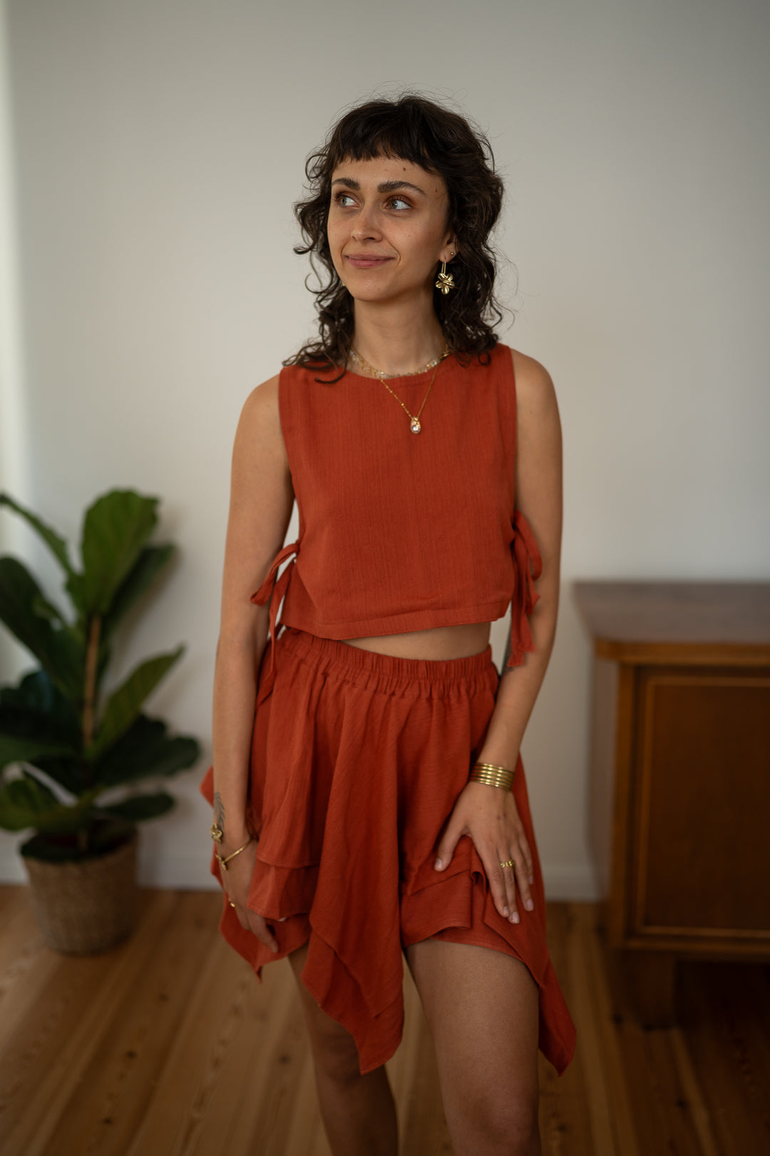 Diana wrap blouse - handwoven cotton &amp; bamboo