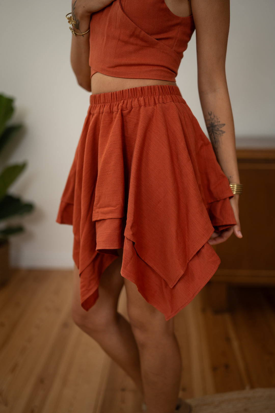 Diana wrap blouse - handwoven cotton &amp; bamboo
