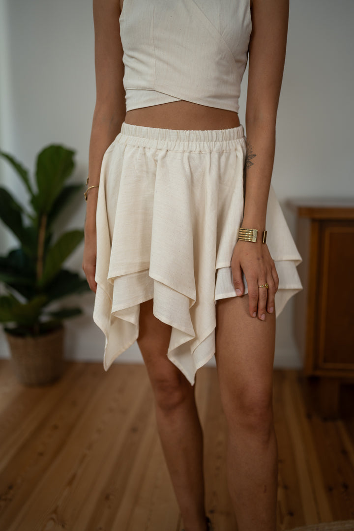 Diana wrap blouse - handwoven cotton &amp; bamboo
