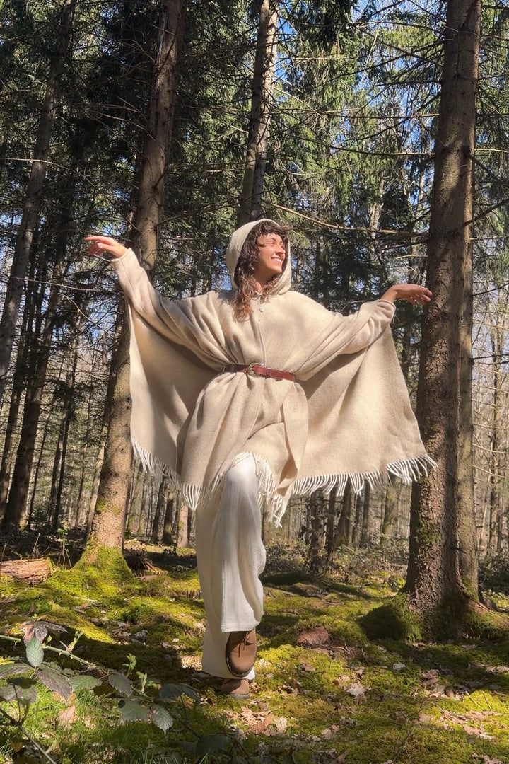 Fairy Cape in 100% Bouclé Wool