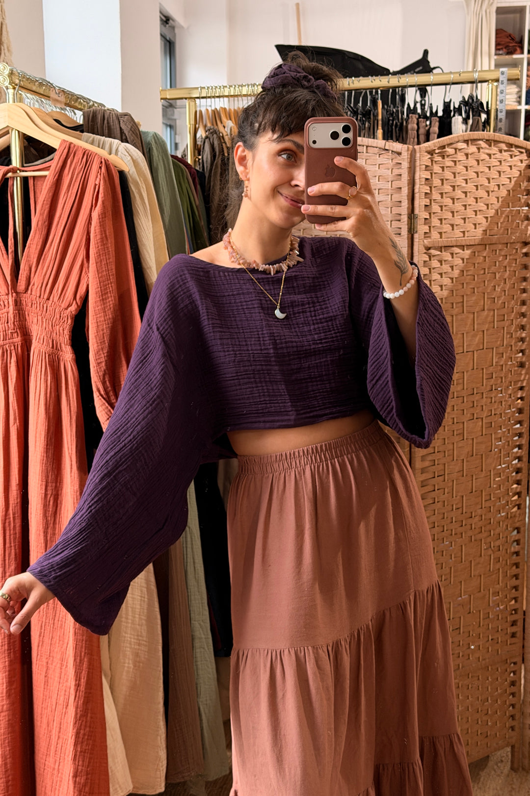 Cleo Musselin Top
