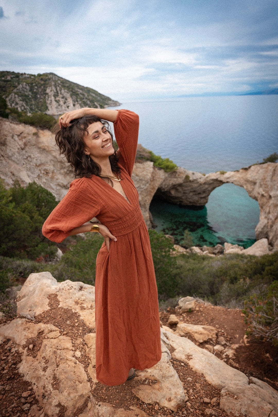 Boho Musselin Kleid