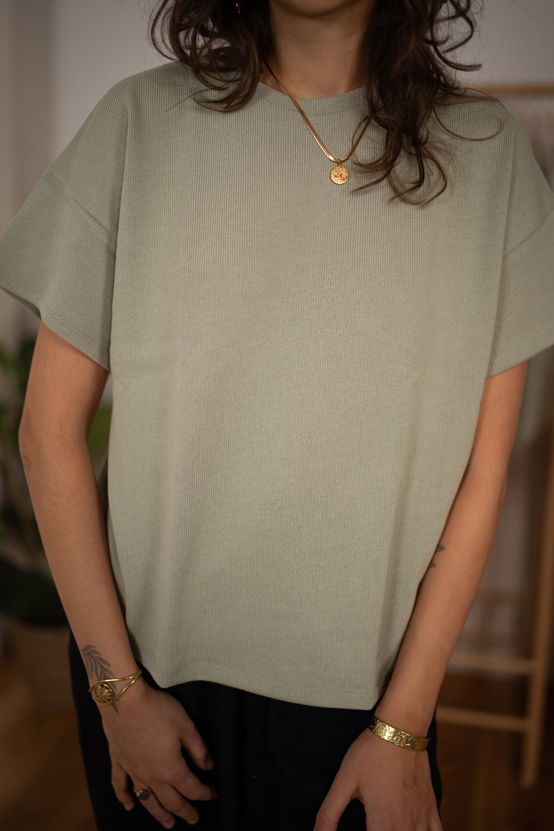 Unisex Baumwollstrick T-Shirt