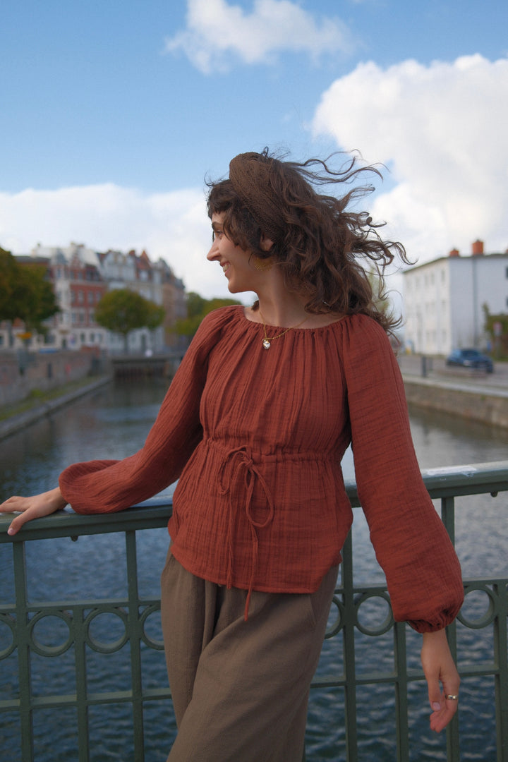 Leandra Musselin Bluse