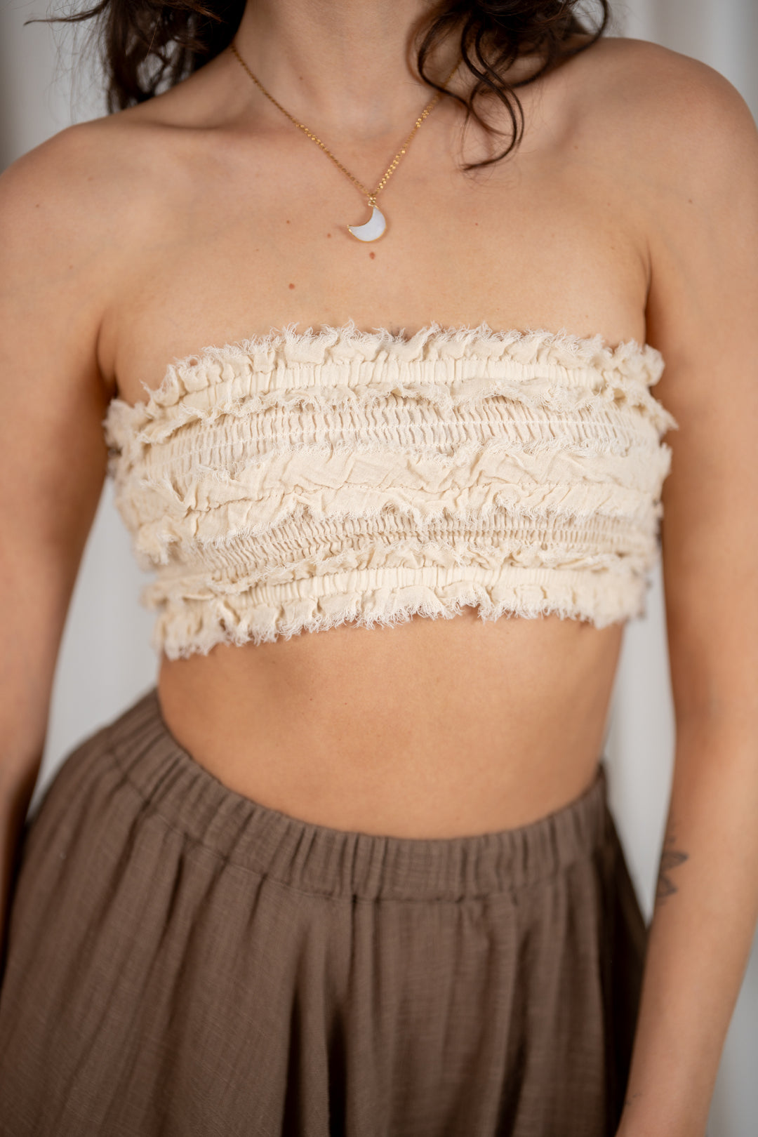 Fringe Bustier Terracotta