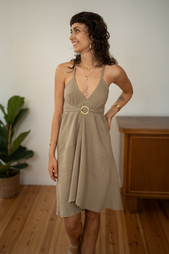 Levana muslin wrap top 