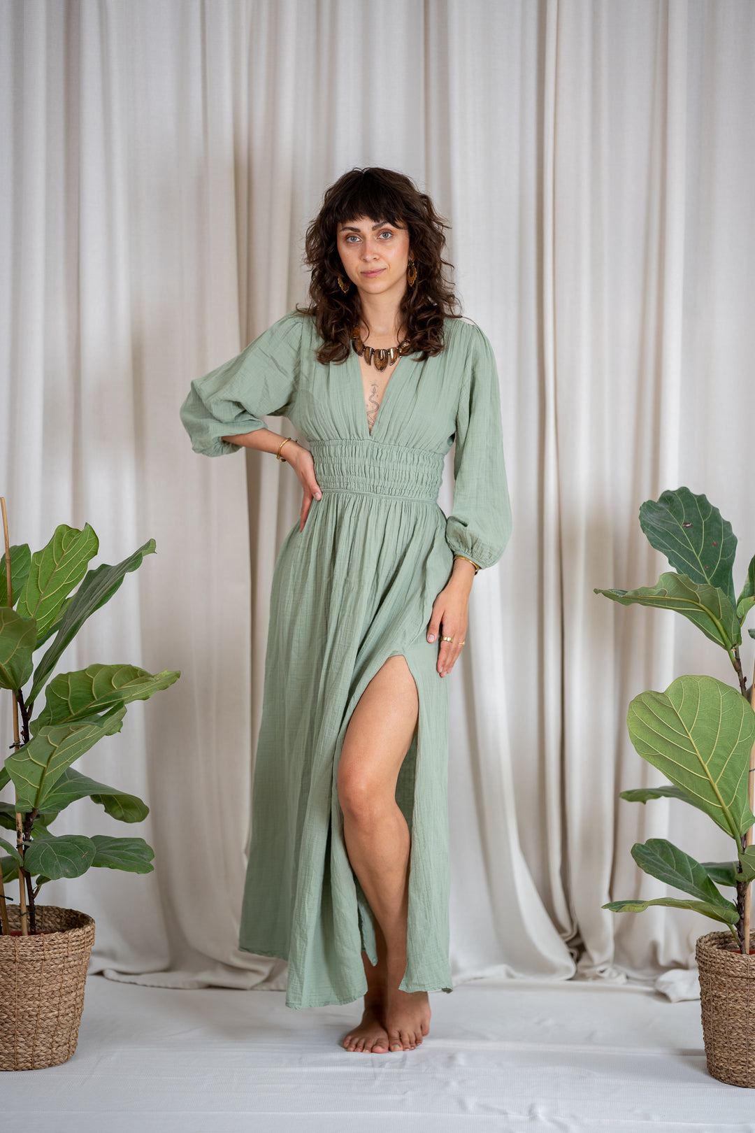 Boho Muslin Dress 