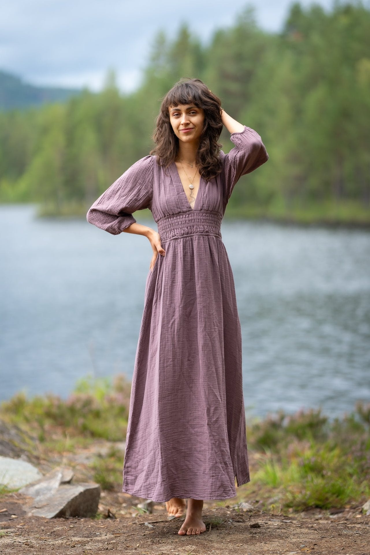 Boho Musselin Kleid