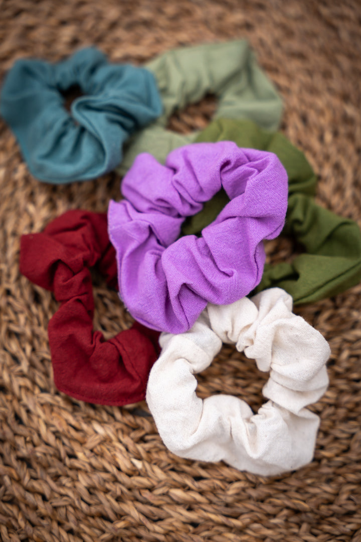 Bunte Baumwoll Scrunchies