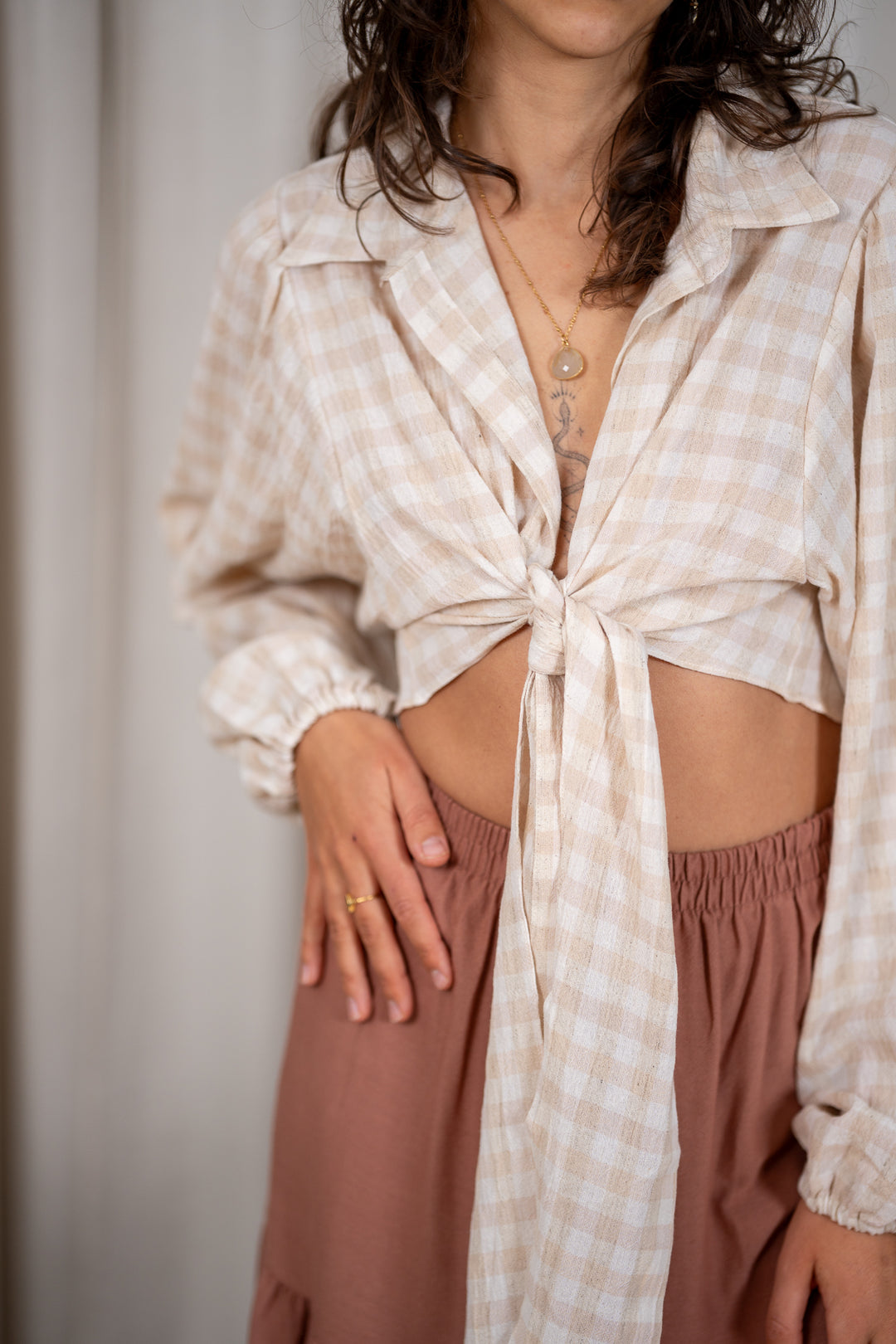 Liora Wickelbluse mit Leinen