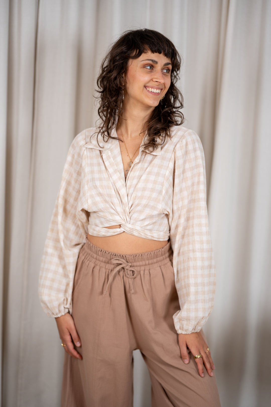 Liora Wickelbluse mit Leinen