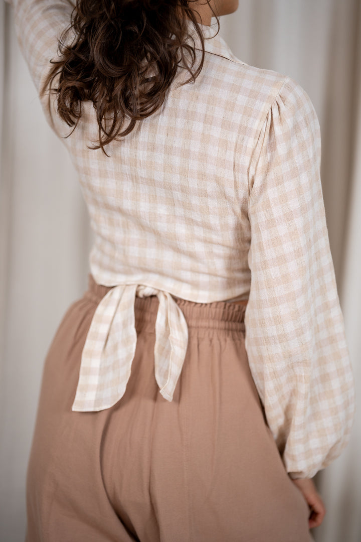 Liora Wickelbluse mit Leinen