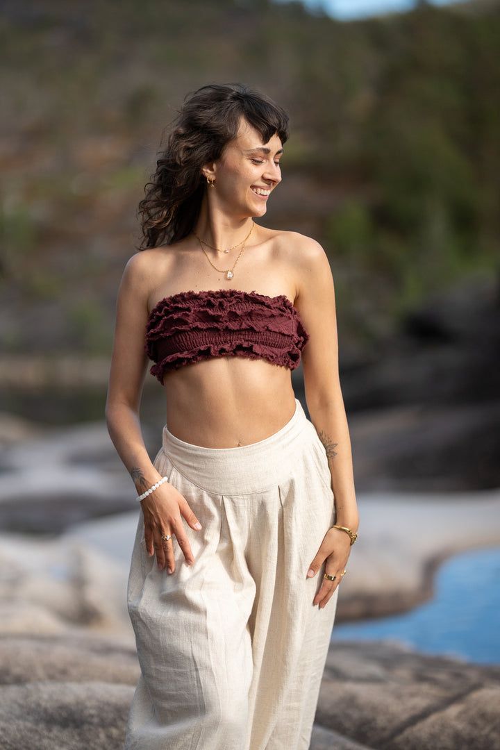Fringe Bustier Terracotta