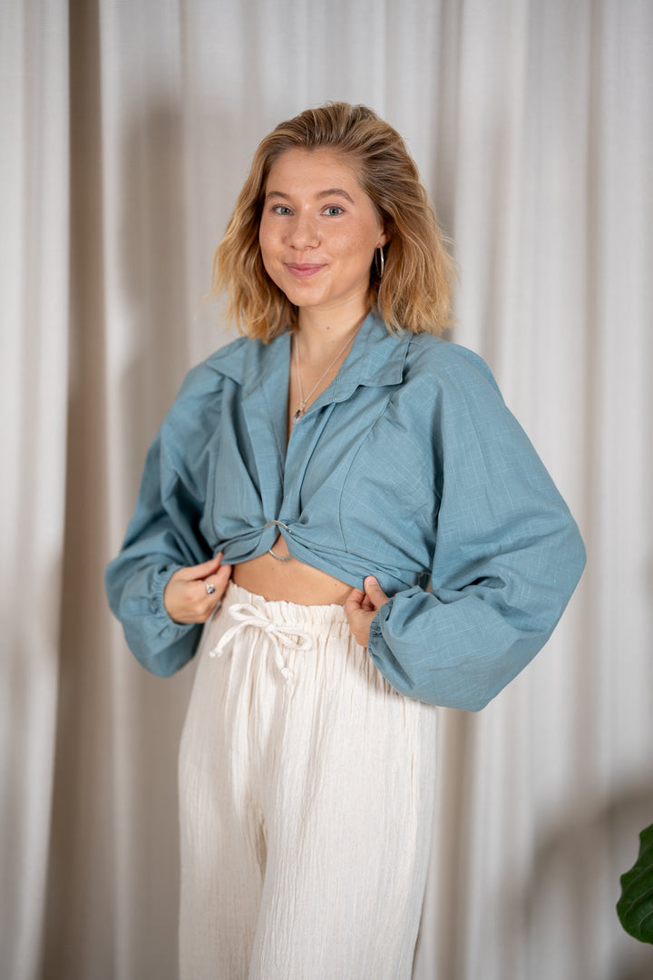 Liora Wickelbluse aus Baumwolle