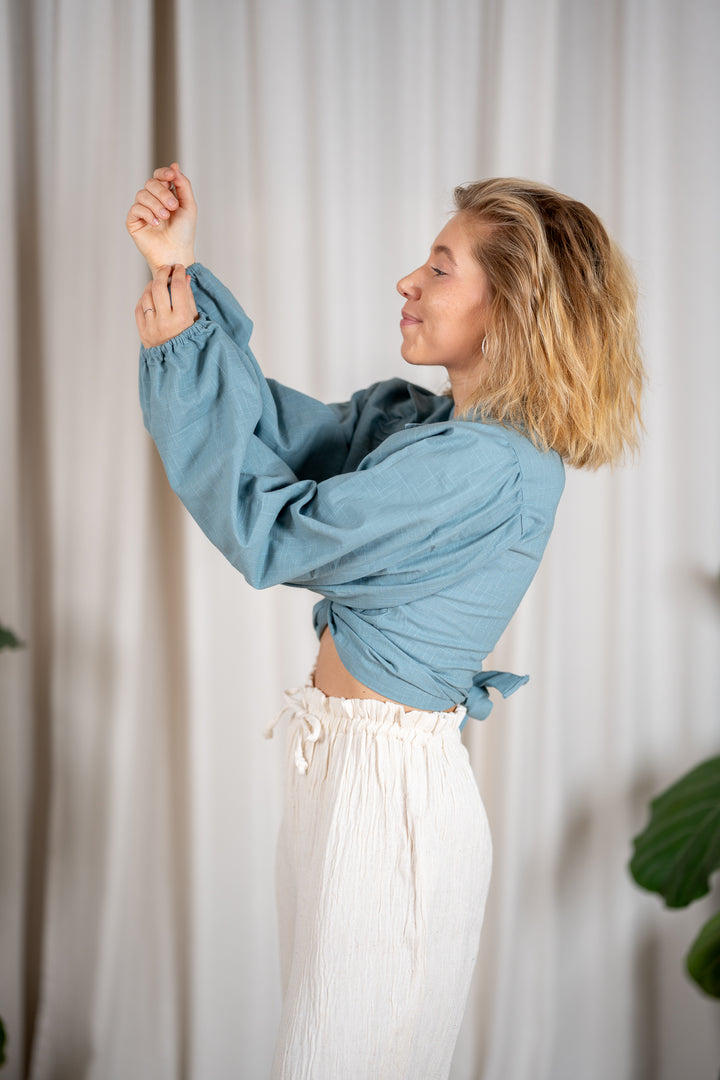 Liora Wickelbluse aus Baumwolle