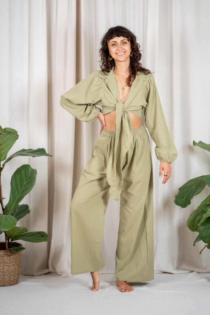 Liora Wickelbluse aus Baumwolle
