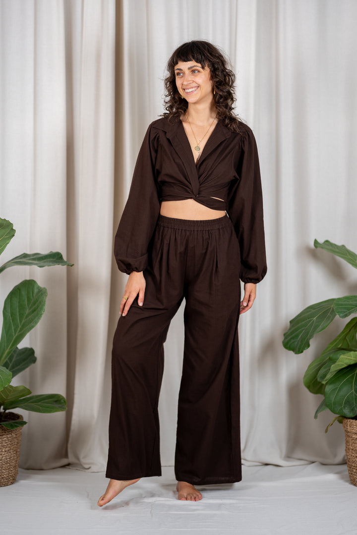 Liora Wickelbluse aus Baumwolle