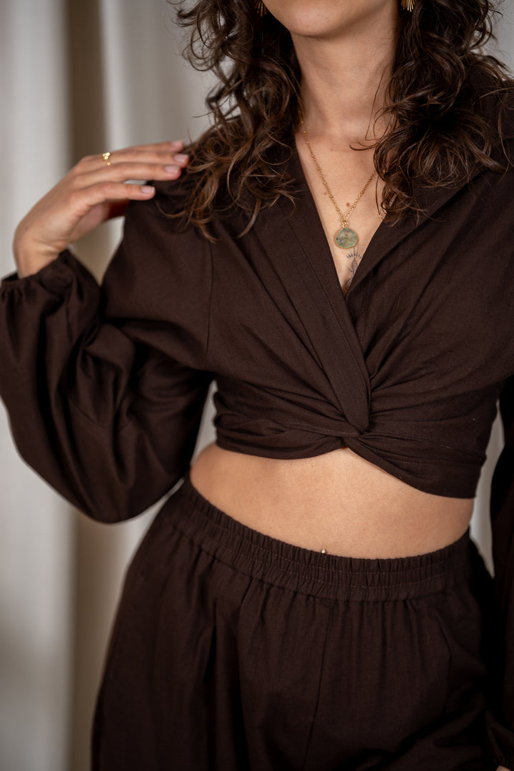 Liora Wickelbluse aus Baumwolle