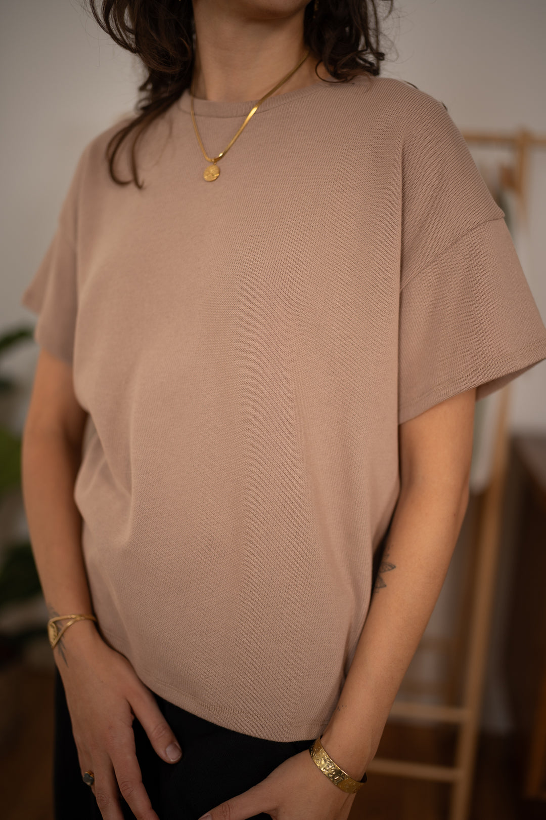 Unisex Baumwollstrick T-Shirt