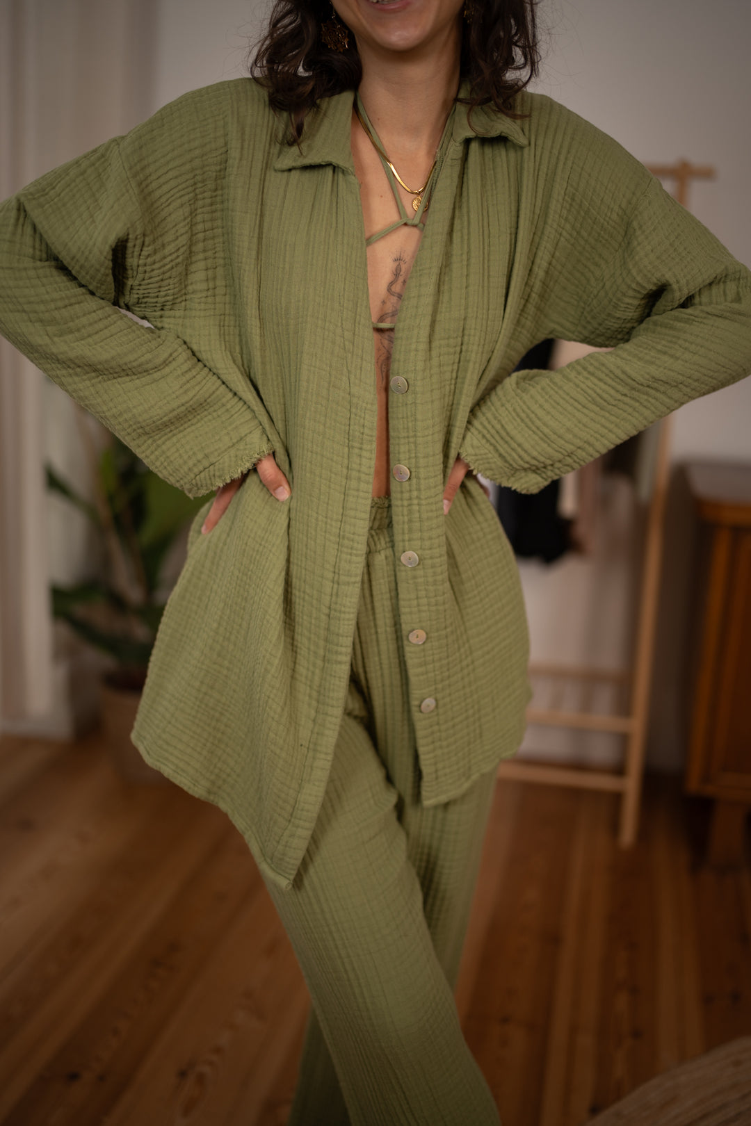 Nia Aladdin pants with scarf