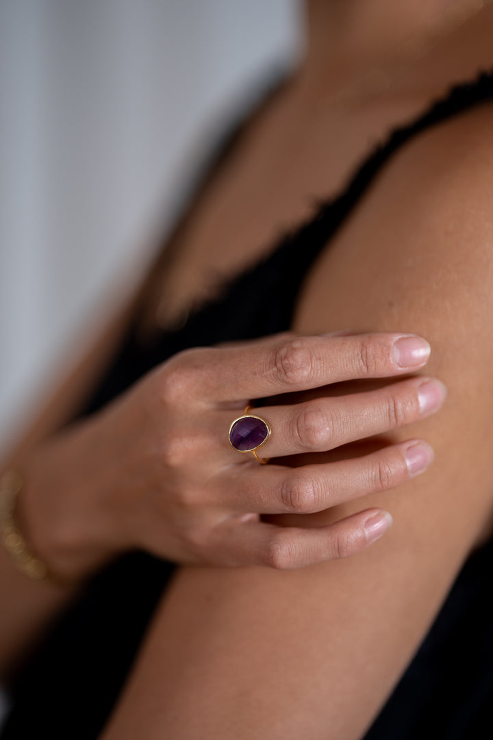 Großer Amethyst Ring