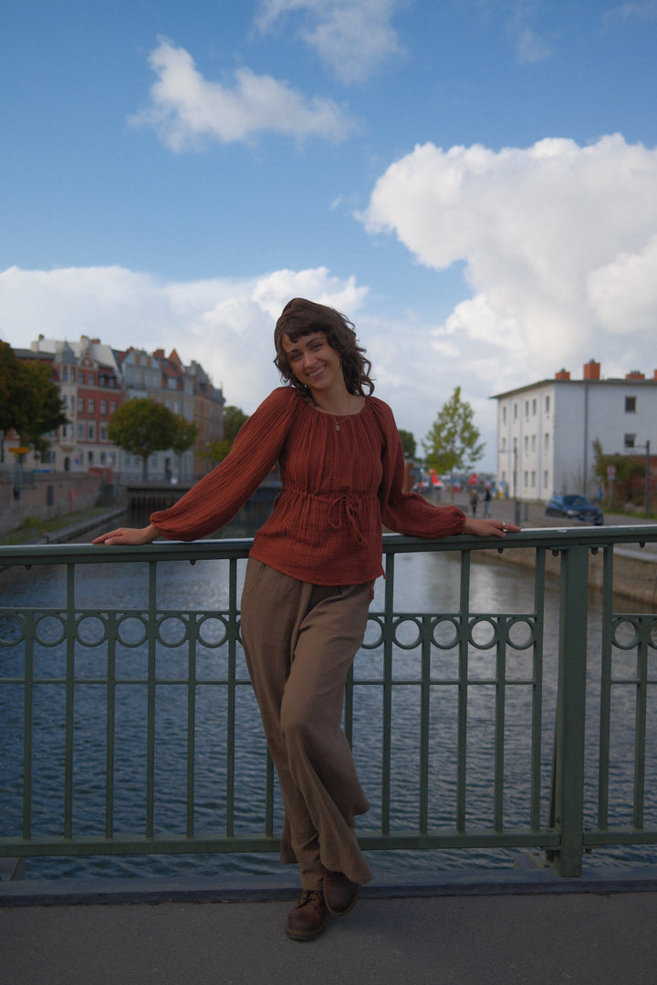 Leandra Musselin Bluse