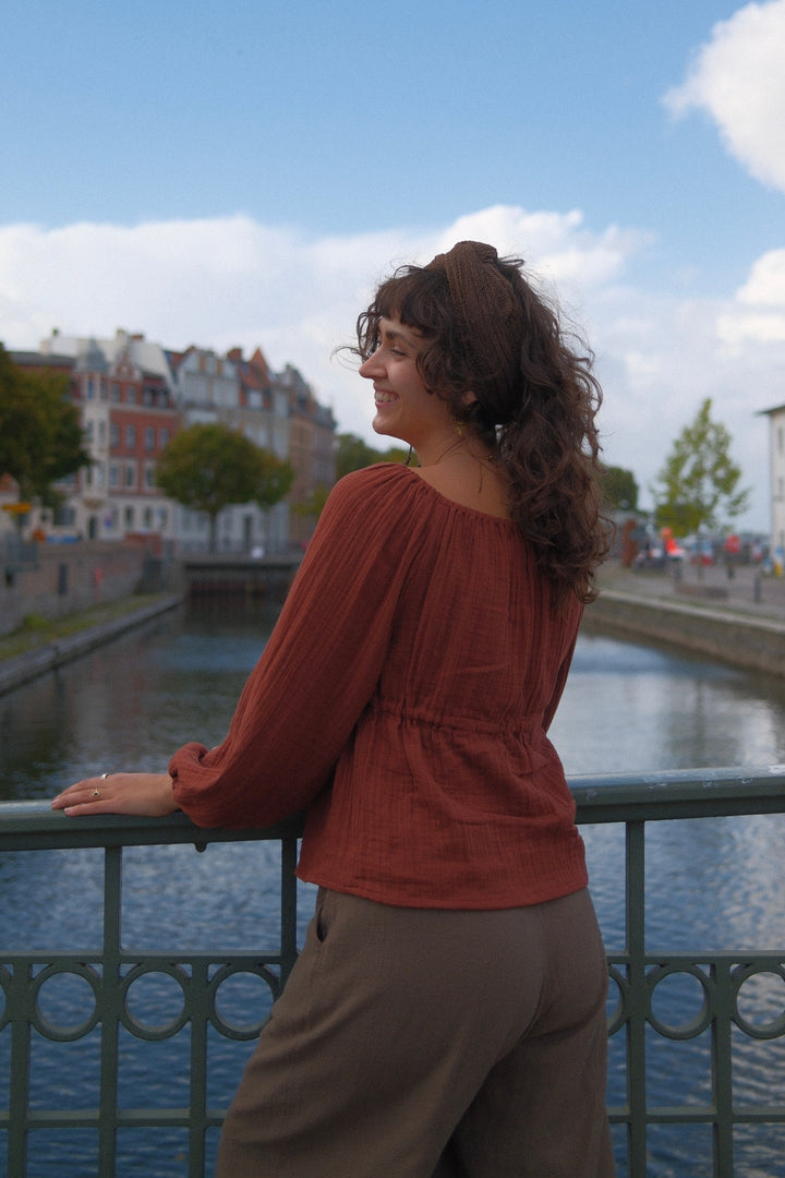 Leandra Musselin Bluse