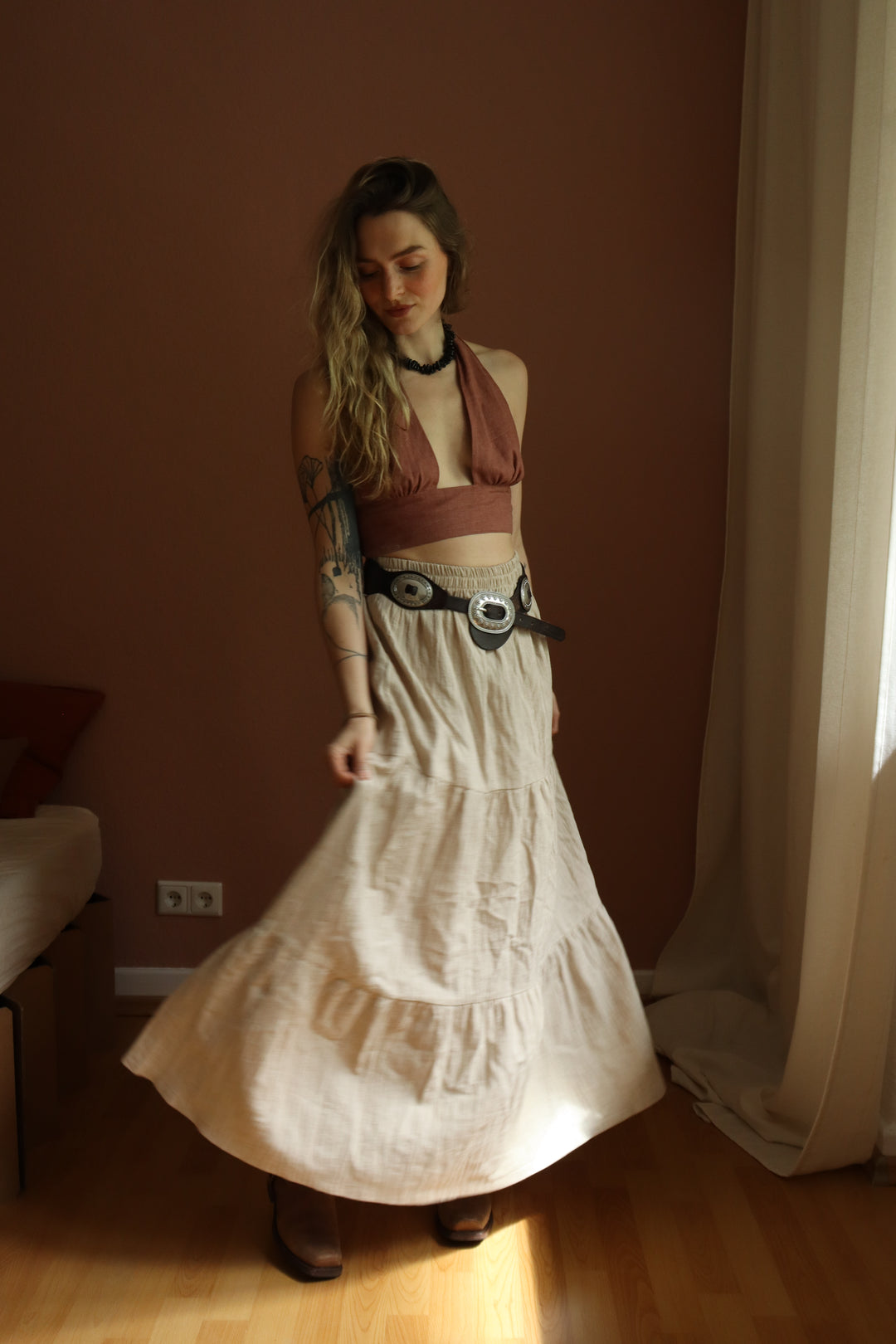 Lunara Leinen Maxirock