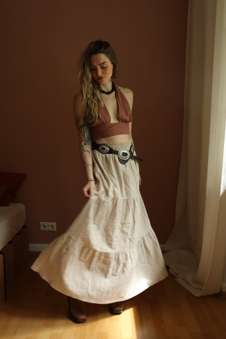 Lunara Leinen Maxirock