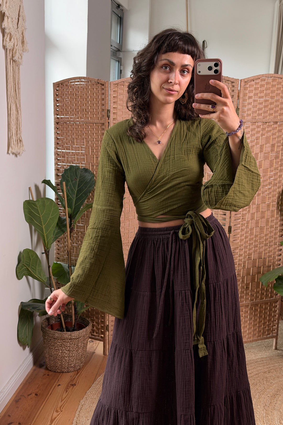 Levana Muslin Wrap Top 