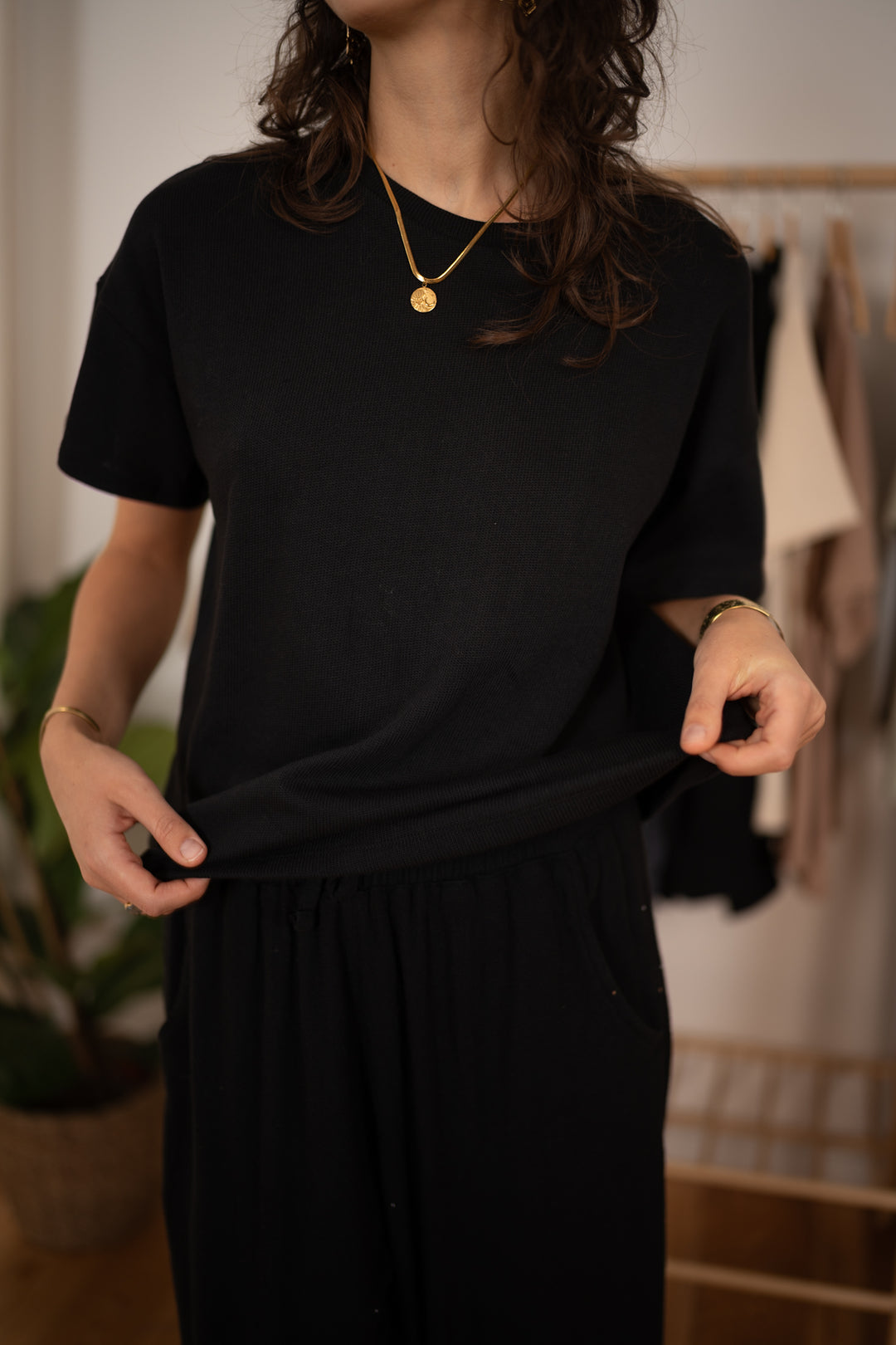 Unisex Baumwollstrick T-Shirt