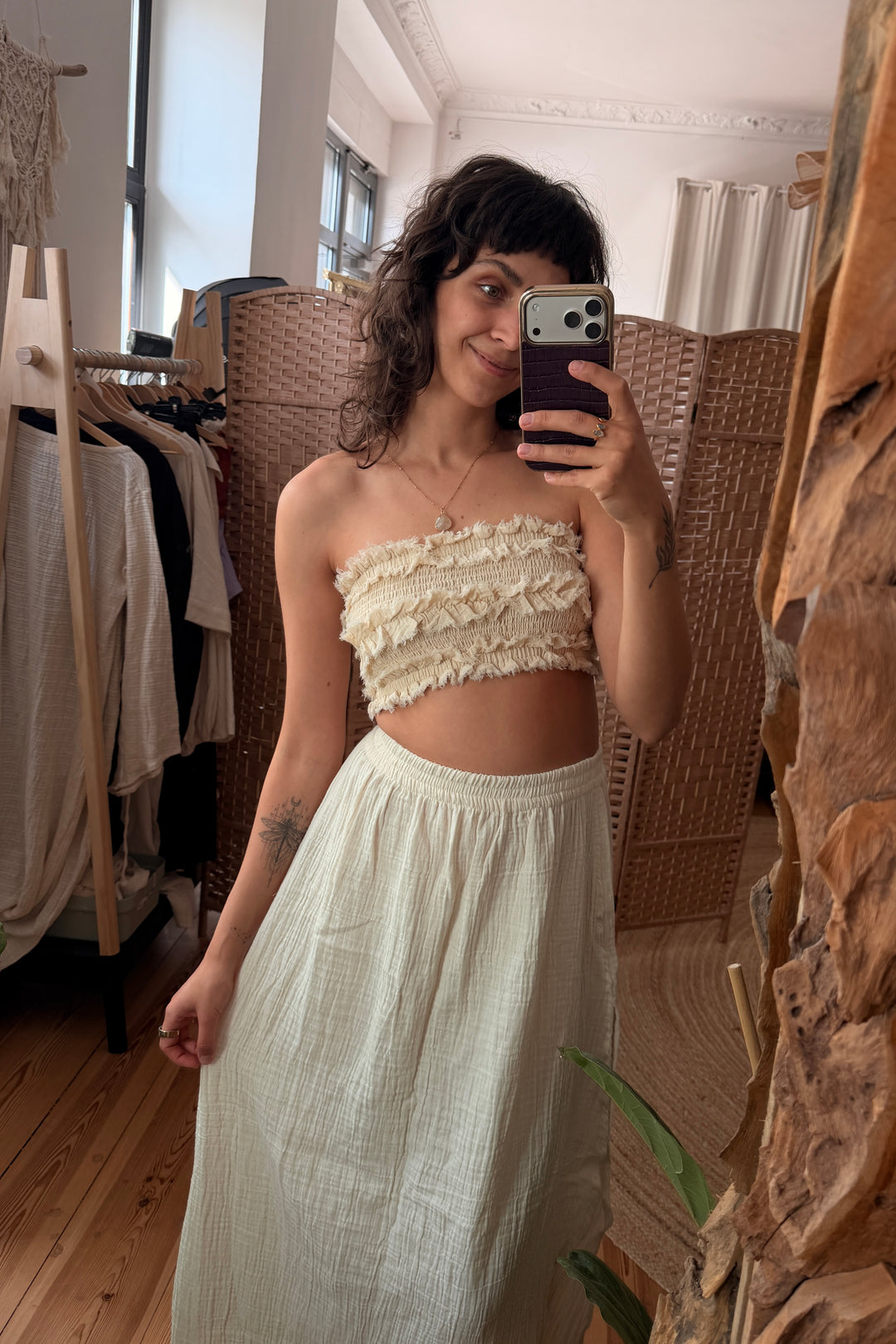 Fringe Bustier Terracotta