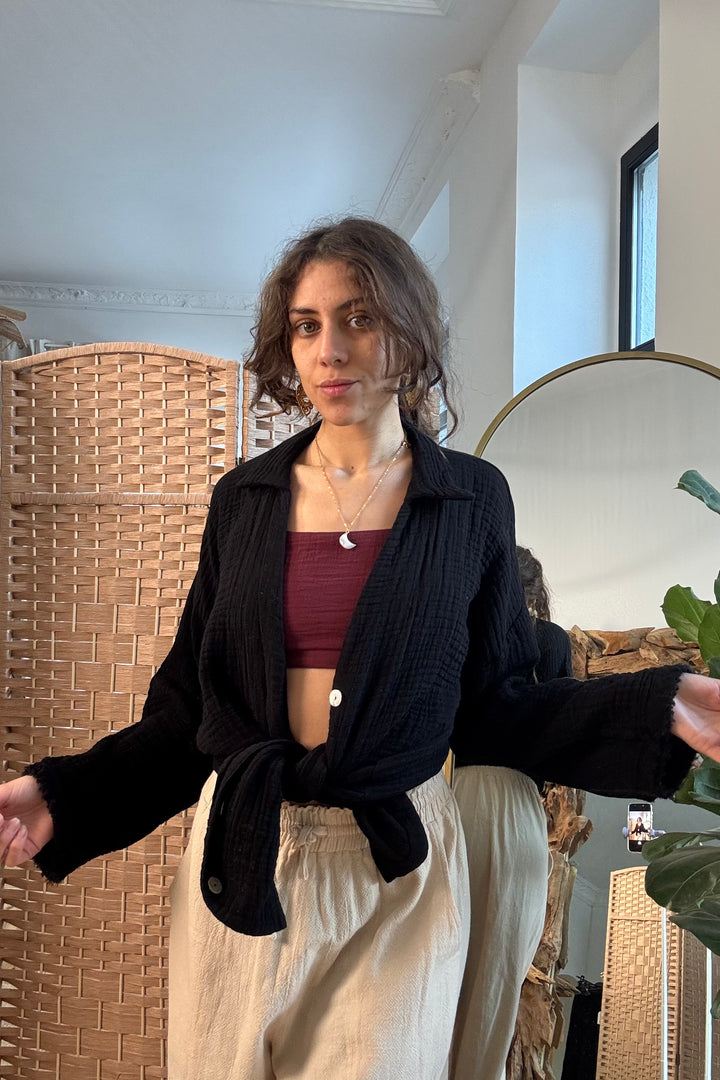 Fluffy Musselin Bluse