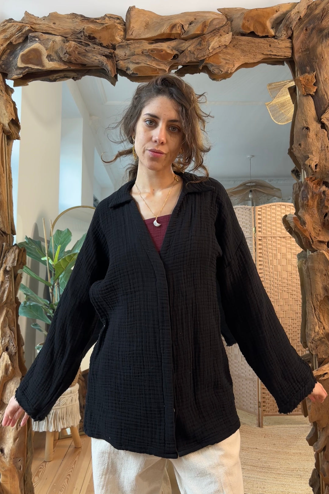 Fluffy Musselin Bluse