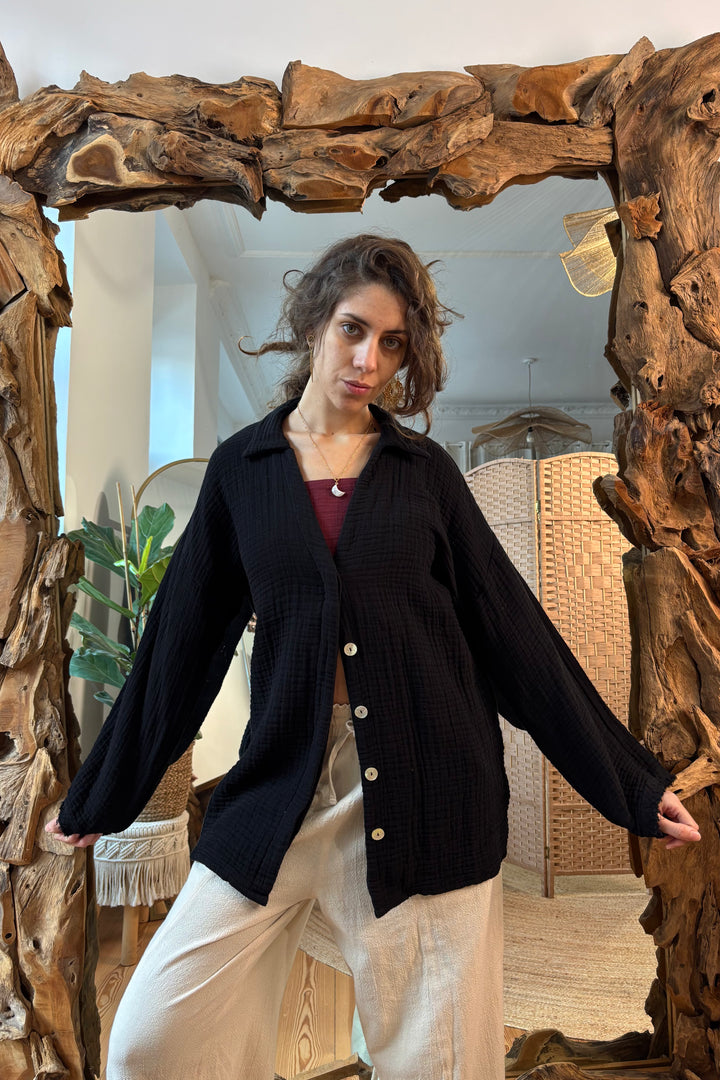 Fluffy Musselin Bluse