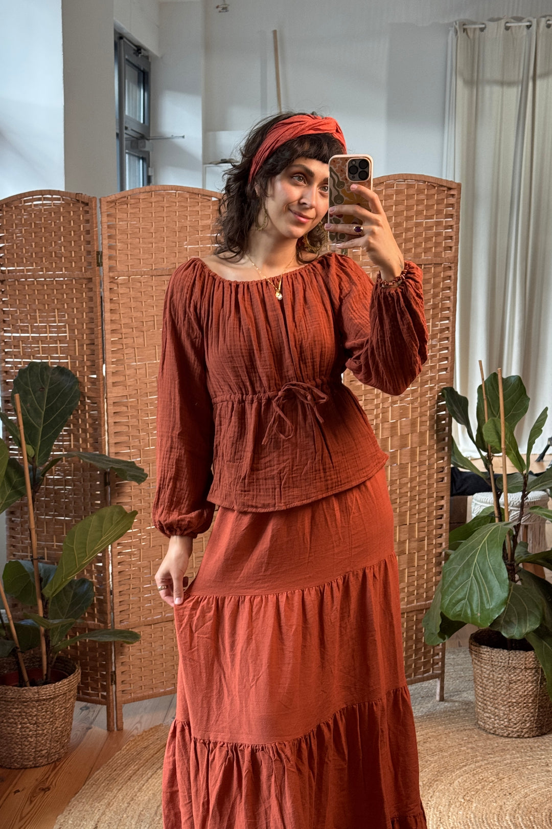 Leandra Musselin Bluse