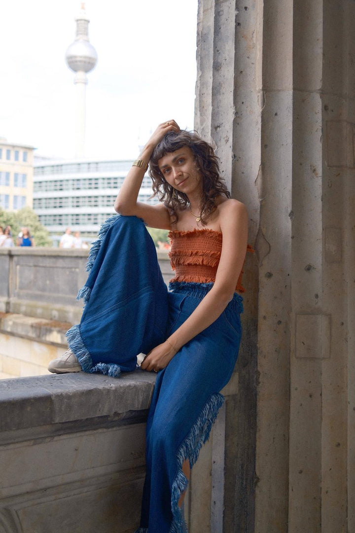 Fringe Bustier Terracotta